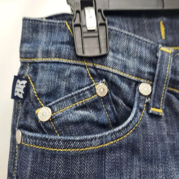 Rock & Republic Kasandra Women's Vintage Dark Wash Distressed Bootcut Jeans 27 - Picture 2 of 11